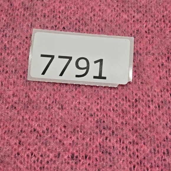 Oxknit Women's Fuzzy Pink Cat Rose Long Sleeve Sweater Size M New With Tags - Picture 8 of 8